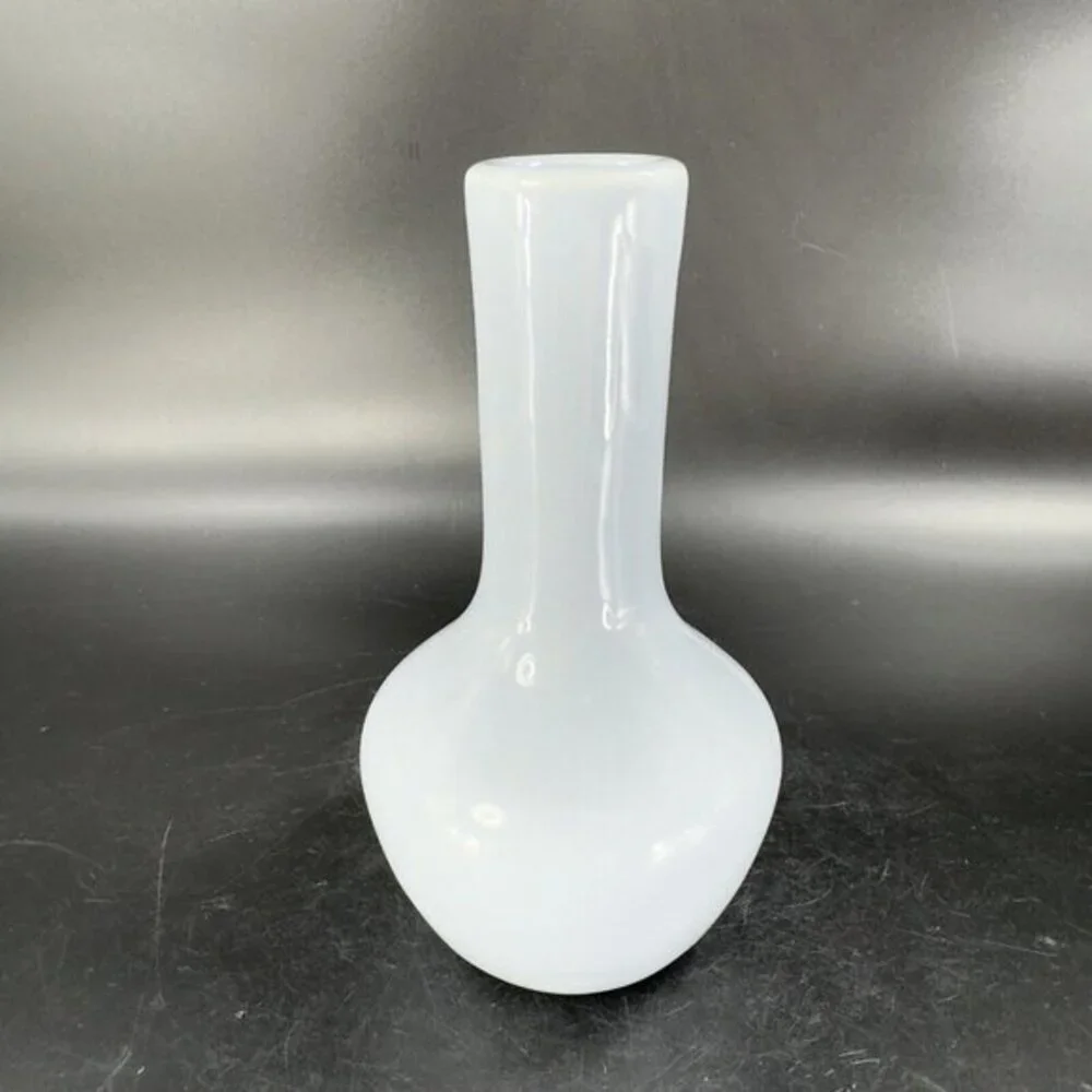 Haeger Pottery Bud Vase Pale Blue‎ Glaze Bottle Shaped Round Bottom Vase Ceramic